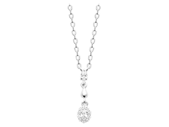 Collier argent rhodi� et oxydes