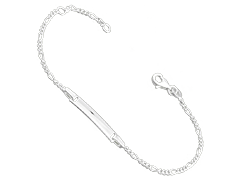 Bracelet identit argent 15 cm