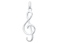 Pendentif argent Clef de Sol