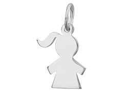 Pendentif argent Fille