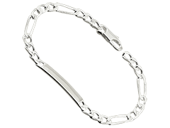 Bracelet identit argent 18 cm