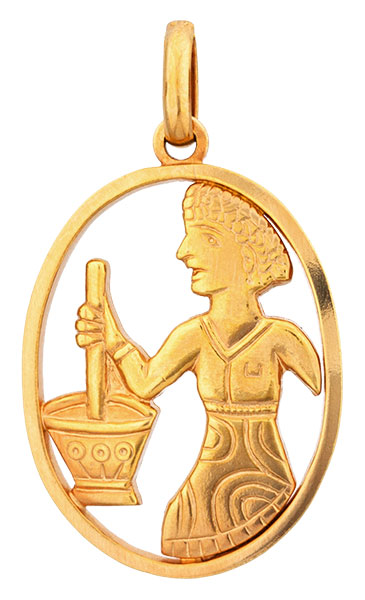 Pendentif plaqu or