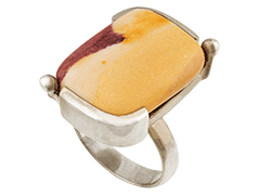 Bague argent et agate