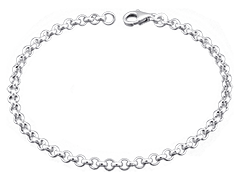 Bracelet argent maille jaseron