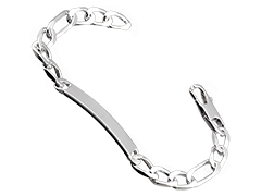 Bracelet identit argent 21 cm