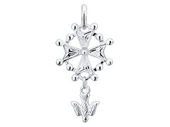 Pendentif argent Croix Huguenote