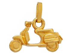 Pendentif Scooter en plaqu or