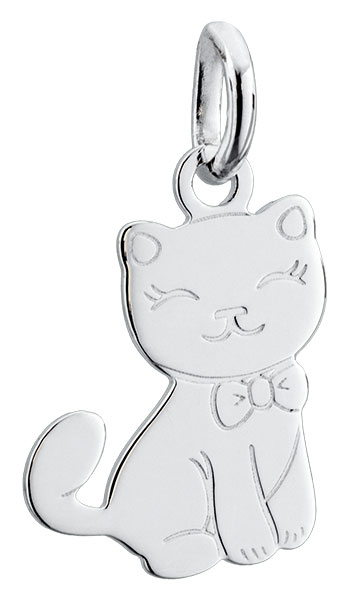 Pendentif argent Chat