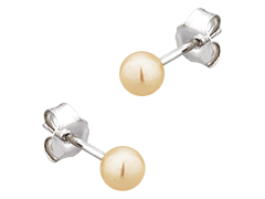 Boucles doreille argent et perle de synthse