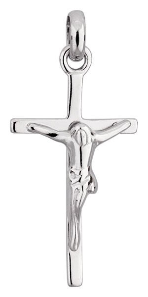 Pendentif argent rhodi Croix