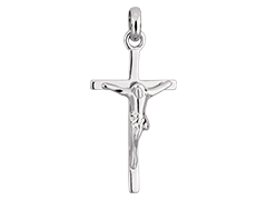 Pendentif argent rhodi Croix