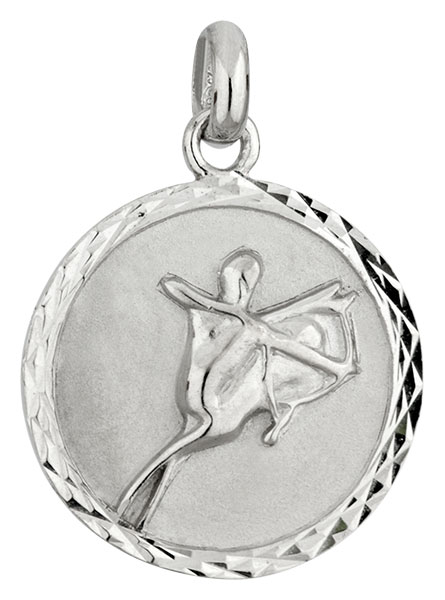 Mdaille argent rhodi Sagittaire