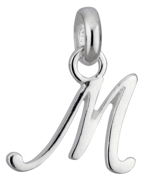 Pendentif argent Lettre M