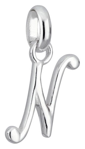 Pendentif argent Lettre N