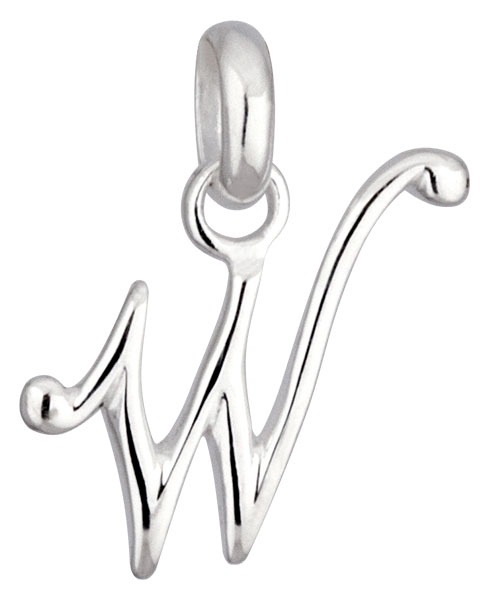 Pendentif argent Lettre W