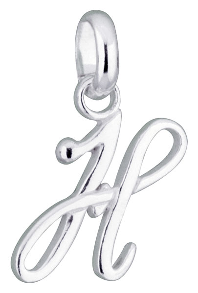 Pendentif argent Lettre H