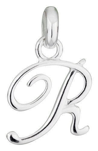 Pendentif argent Lettre R