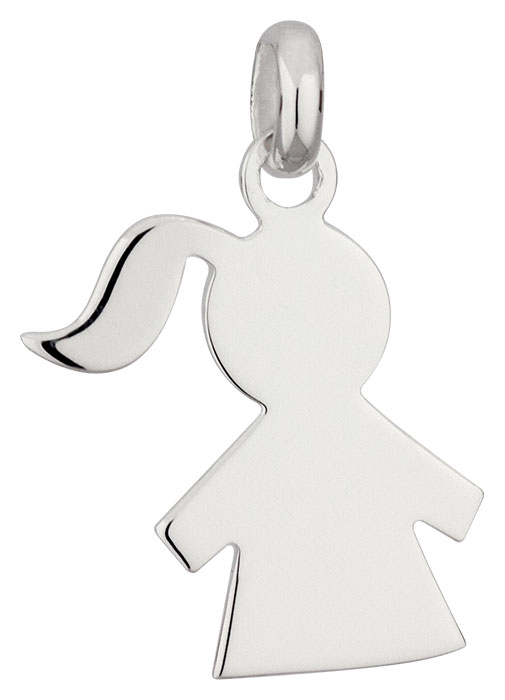 Pendentif argent Fille