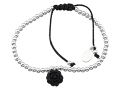 Bracelet argent Rose Noire