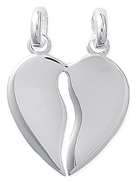 Pendentif argent rhodi Coeur