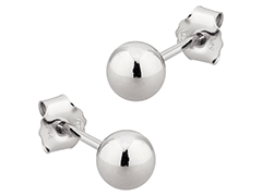 Boucles doreille argent Boule 5 mm