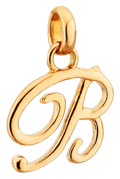 Pendentif plaqu or Lettre B