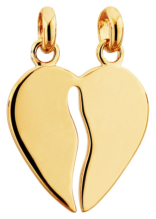 Pendentif plaqu or Coeur  sparer