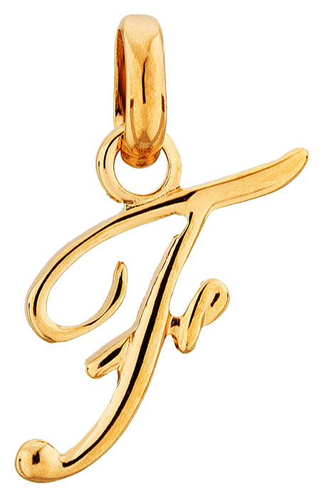 Pendentif plaqu or Lettre F