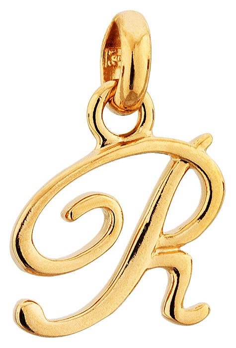 Pendentif plaqu or Lettre R