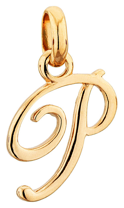 Pendentif plaqu or Lettre P