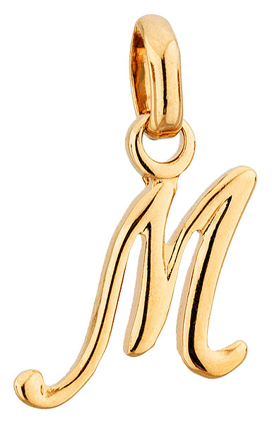 Pendentif plaqu or Lettre M