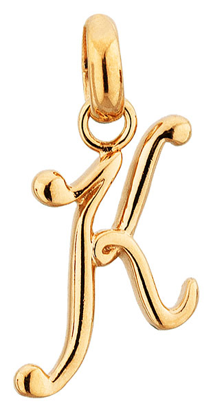 Pendentif plaqu or Lettre K