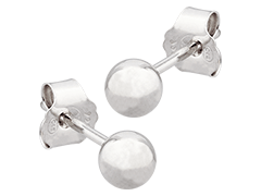 Boucles doreille argent Boule 4 mm