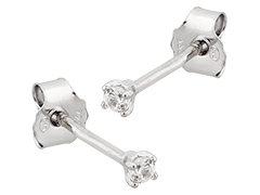 Boucles doreille argent et oxyde 2 mm