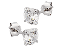 Boucles doreille argent et oxyde 6 mm