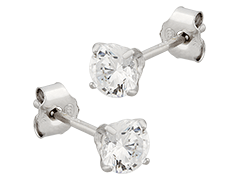 Boucles doreille argent et oxyde 5 mm