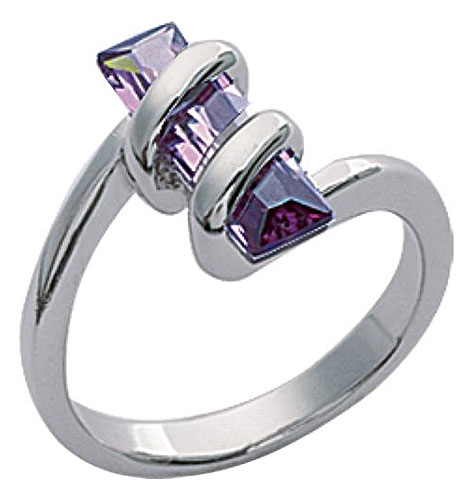 Bague argent et pierre violette