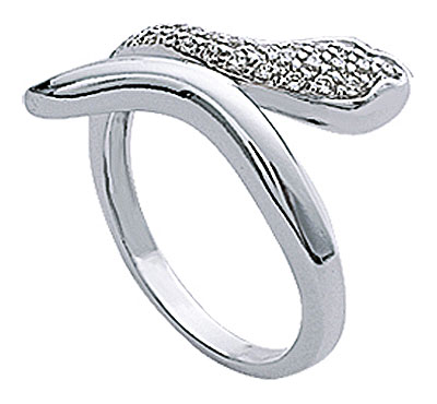 Bague argent et oxydes Serpent