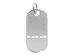 Pendentif argent Matricule