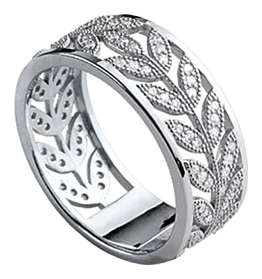 Bague argent et oxydes Feuilles