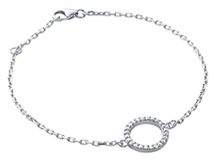 Bracelet argent rhodi et oxydes