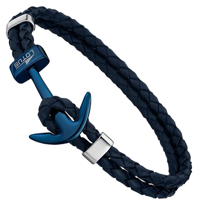 Lotus Bracciale Uomo In Pelle E Acciaio – Modello LS1832-2/1 Con Ancora – Colore Nero, Lunghezza 20,5 Cm - 3