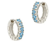 Boucles doreille argent et pierres de synthse