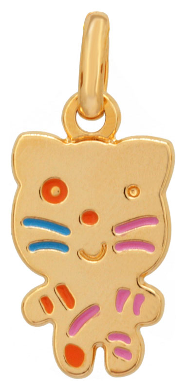 Pendentif Chat en plaqu or