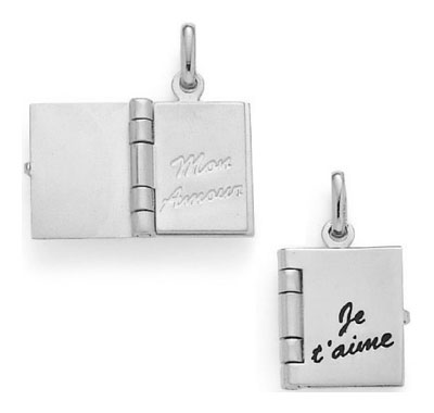 Pendentif Livre argent