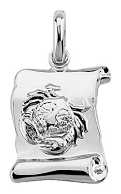 Pendentif argent rhodi Cancer