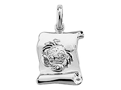 Pendentif argent rhodi Cancer