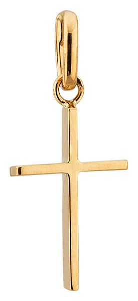 Pendentif or jaune Croix