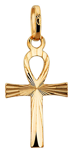 Pendentif or jaune Croix de vie