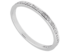 Alliance or blanc et diamants 0.13 ct